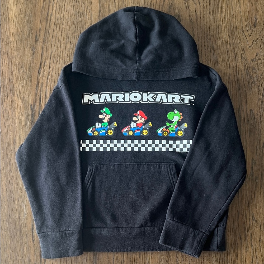 Old Navy Black Mario Kart Kids Hoodie